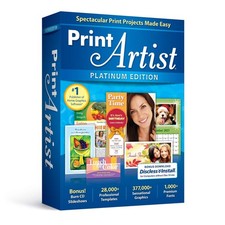 Print Artist Platinum 25 Print Design Software DVD Cards Banners Templates picture