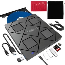 8-in-1 External Blu-ray Drive, USB-C Hub, Card Reader for Laptop & PC picture