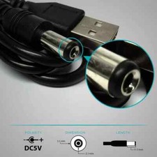 USB TO DC 2.0/3.5X1.35/5.5X2.1 5V DC Barrel Jack Plug Charging picture