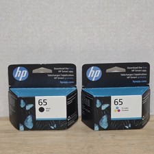 Genuine HP 65 Black and HP 65 Tri-Color NEW SEALED Expiration Date May 2027 picture