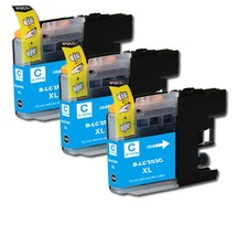 3 PK CYAN ink Cartridge w/ chip fits Brother LC203 XL J460DW J480DW J485DW picture