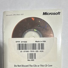 Microsoft Office Basic 2007 CD OEM Office Software Suites MPN 0YY660  picture