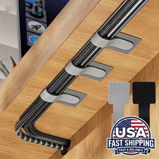 25 pcs Reusable Cable Ties Self Adhesive Cord Organizer Adjustable Desk Straps picture
