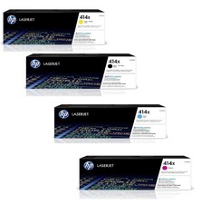 HP 414X Genuine OEM Toner 4-Pack High Yield CMYK W2020X W2021X W2022X W2023X picture