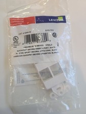 Leviton 41644-W Multimedia Insert 1-Gang 4-Port Decora QuickPort White Box of 20 picture