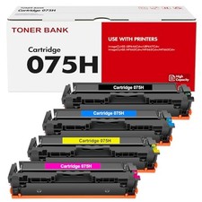 [4 Pack BCMY] 075 075H High Yield Toner Cartridge Set - Canon ImageCLASS Printer picture