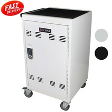 30-Device Charging Cart with Lock, Mobile Charging Cabinet for Tablets Laptops picture
