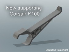 Stream Deck Keyboard Holder (Corsair K70, K100 & K95 Platinum) 3D-Printed picture