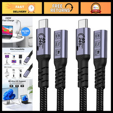 240W USB C Extension Cable 3.3FT - 2 Pack, Fast 40G Data Transfer, Durable Desig picture
