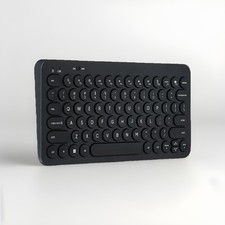 Onn Mini Compact Wireless Office Keyboard Retro Style USB Receiver 78 Keys Black picture