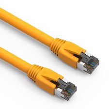 15 Pack of 25Ft CAT8 S/FTP Ethernet Network Cable Yellow 24AWG picture