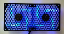 Honeycomb 160mm Radiator Double 80mm Fan Grill Computer Case Cooling Custom Mod picture