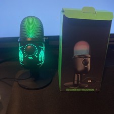 USB Gaming Microphone RGB Noise Canceling Podcast Streaming Mic with Stand picture