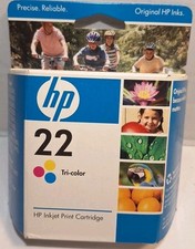Genuine HP 22 Tri-Color Ink Cartridge Exp November 2008 New Sealed  picture