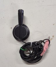 Vintage Compact Computer Microphone  W/ Stand 3.5mm plug tested / working picture