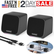 2 Altavoces USB 3.5mm Equipo De Sonido Bocinas Parlantes Para PC Casa En Oferta picture