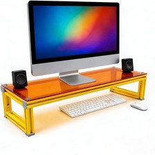 Monitor Stand Riser Acrylic & Aluminum, 23.6