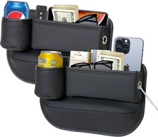 Organizador De Cuero Para Espacio De Asiento De Auto Pack De 2 Unidades picture