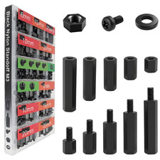 M3 Black Nylon Standoff Screws Spacers Nuts for Motherboard & PCB Mounting Hardw picture