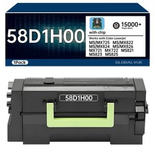 GLOBALVUE 58D1H00 58D1H0E Toner (15,000 Pages)-Compatible with Lexmark 58D1H0E picture