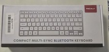 Macally Compact Bluetooth Keyboard Rechargeable Silver/White BTMINIZKEYA picture