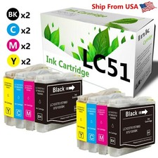 8PK LC51 Ink Cartridge for MFC-230C MFC-240C MFC-465CN MFC-440CN picture