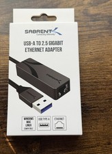 Sabrent NT-UA25 USB 3.0 to 2.5 Gigabit Ethernet Adapter 2.5GbE RJ45 - NEW in Box picture
