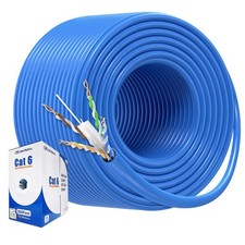 500FT 10Gbps 23AWG CMR Cat6 Cable, Blue, UL Listed In-Wall Riser picture