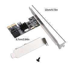 1Pc PCI Express to SATA3.0 2-Port SATA III Expansion Controller Adapter Card 6G picture