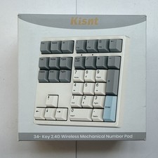 Kisnt Mechanical Number Pad, 34 Key Swappable Numpad Brown Switches, USB Wired picture