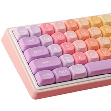 MOA Profile Keycaps,PBT Cute Rainbow Candy Keycaps 126 Keys Dye-Sublimation C... picture