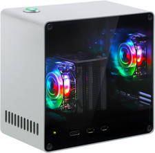 Mini Case for Raspberry Pi 5 (NOT Included), Dual M.2 Nvme SSD Slots, PWM ARGB F picture