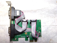 USED CLEAN SYBA SI-PEX 15037 2 Port DB9 Serial PCI-e 1.0 x1 Controller Card PC picture