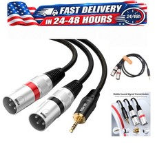 Tisino 3.5mm to Dual XLR Stereo Cable 1/8