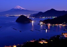 Landscape cityscape building japan mount fuji mountains Custom Gaming Mat Desk picture