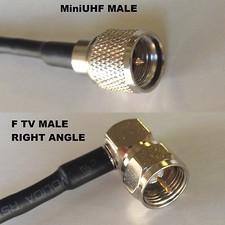 RG316 MINI UHF MALE to F MALE ANGLE Coaxial RF Cable USA-US picture