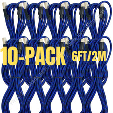 10X Bulk Lot USB Cable 6ft For iPhone 13 12 11 X Charger Fast Charging Data Cord picture