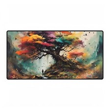 Watercolor Nature Desk Mat  Botanical Desk Pad, Floral Mousepad Plant Lover Gift picture