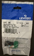 LEVITON 5G108-RV5 CAT 5E SNAP-IN JACK, GREEN  (Pack Of 10) picture