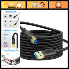 25Ft USB 3.0 A Male to B Male Cable - High-Speed for Printers, Scanners & HDDs picture