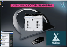 MX Linux 23.4 XFCE 64 BIT AND 32 BIT LIVE INSTALL BOOTABLE USB Drive picture