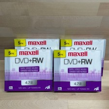 Maxell DVD+RW 4.7GB 120 Min 4x Rewritable Blank Discs 5-Pack Lot of 4 20 Total picture