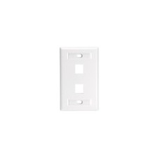 Leviton 42080-2WL 1-Gang 2-Port Wallplate for Large Connectors with ID Window picture