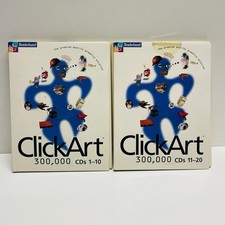 Vintage 1998 Broderbund Click Art 300,000 20 CDs picture