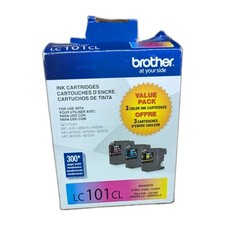 Genuine Brother LC-101 Color Ink Cartridges-for MFC-J470DW J870DW-OEM-3PK picture