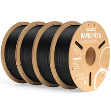 ELEGOO Rapid PETG 3D Printer Filament 1.75mm Black 4 Pack Bundle picture