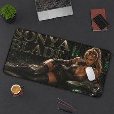 Sonya Blade Mouse Pad, Mortal Kombat XXL Gaming Desk Mat, Fighter Pad picture