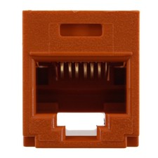 PANDUIT CJ588OR MINI-COM CATEGORY-5E JACK MODULE, CAT5E, RJ45, T568A/B, ORANGE picture