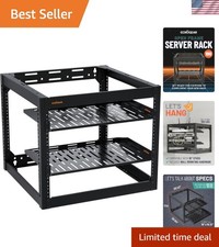Durable 10U Alloy Steel Rack for AV Equipment - Includes All Mounting Hardware picture