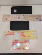 Lot of 2 Drop Keycaps Sets Neon Pink Yellow Beige Keyboard Customization Gaming picture